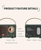 Altavoz Bluetooth retro, decoración vintage, mini altavoz Bluetooth