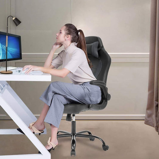 Silla para videojuegos, oficina en casa, silla de computadora, respaldo alto,