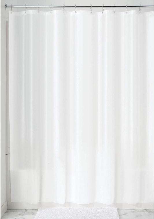 iDesign Cortina de ducha de plástico PEVA resistente al moho y al moho para uso - VIRTUAL MUEBLES