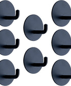 Yukrilt Ganchos adhesivos negros Paquete de 8 ganchos de pared adhesivos de 15 - VIRTUAL MUEBLES
