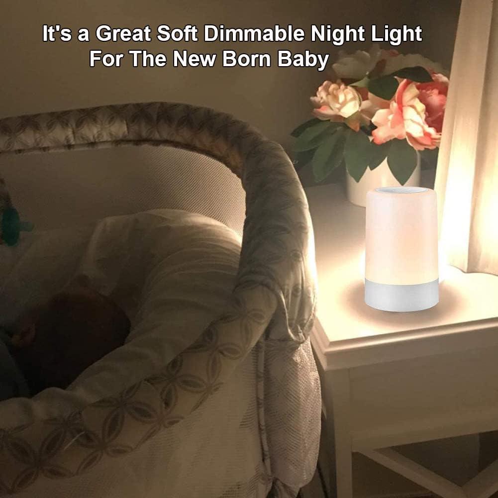 G Keni Luz nocturna para bebé, luz nocturna regulable, pequeña lámpara  táctil, lámpara de guardería recargable para lactancia materna, ayuda para