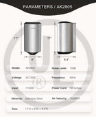 AIKE Air Focus secador de manos compacto UL enumerado 120V 1350W cepillo - VIRTUAL MUEBLES