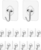 Elegana Ganchos adhesivos de pared para cocina, paquete de 24 unidades, - VIRTUAL MUEBLES