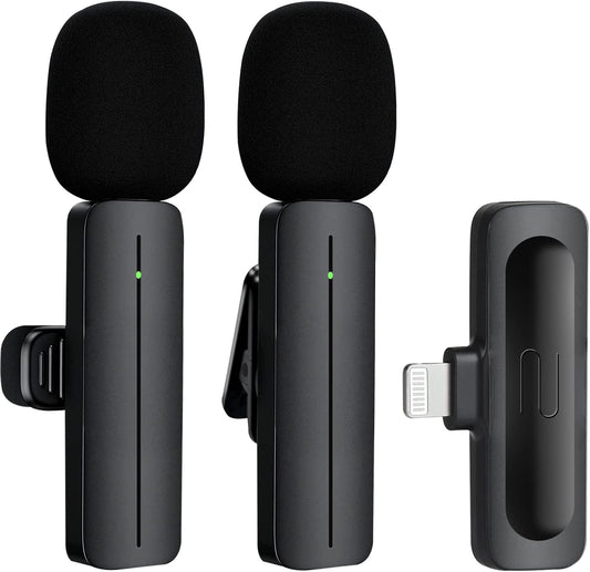 Micrófono de solapa inalámbrico Lavalier para iPhone iPad Micrófono profesional