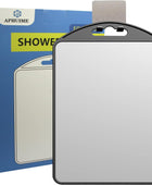 Espejo de ducha grande de lujo sin niebla para afeitarse (10.1 x 6.6 pulgadas), - VIRTUAL MUEBLES
