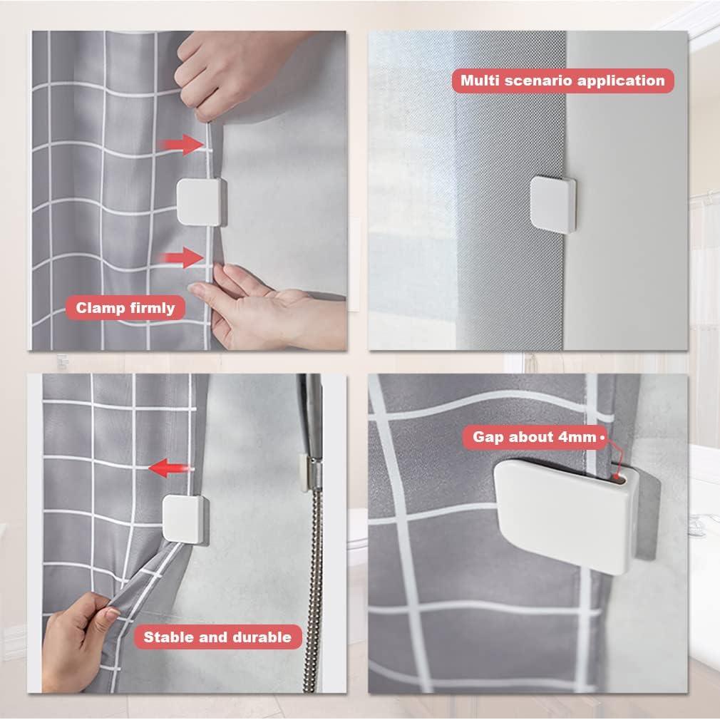 MIDU, 9 clips de cortina de ducha, clips de cortina de protección contra - VIRTUAL MUEBLES