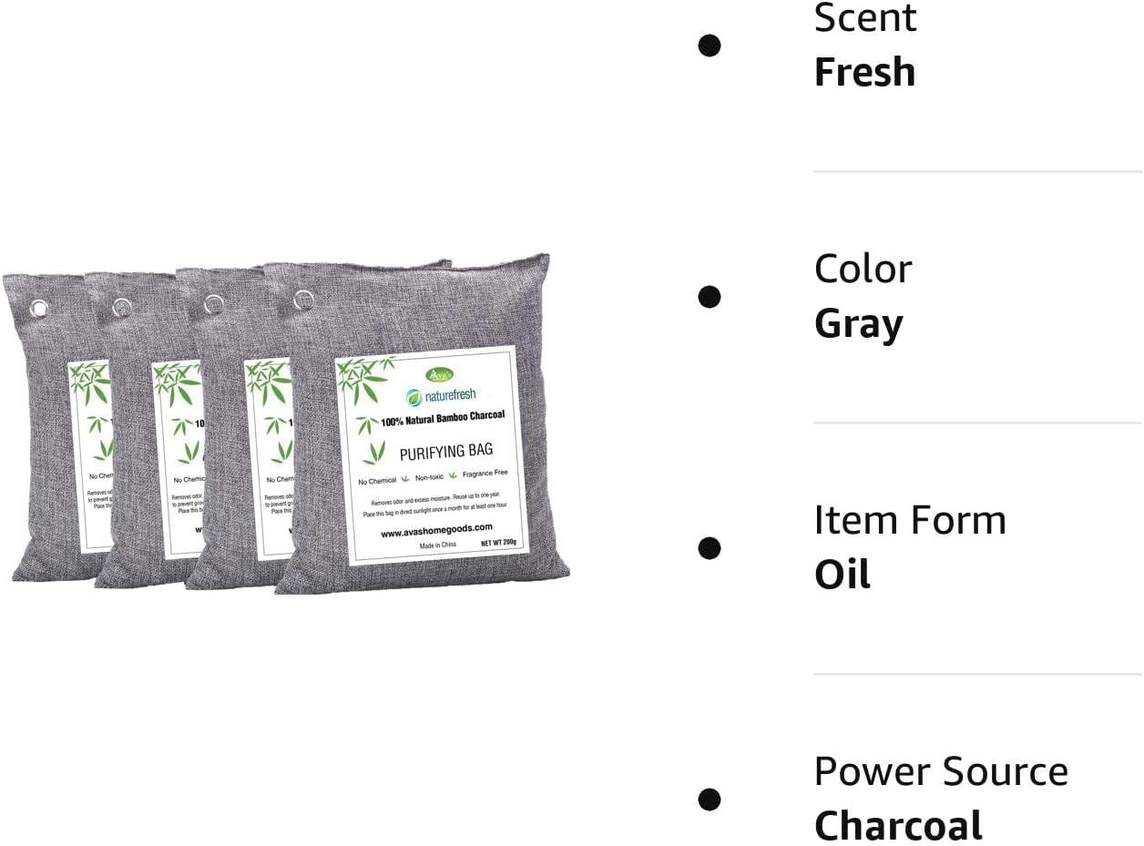 Nature Fresh Bolsas purificadoras de aire Bolsas de carbón absorbente de olores - VIRTUAL MUEBLES