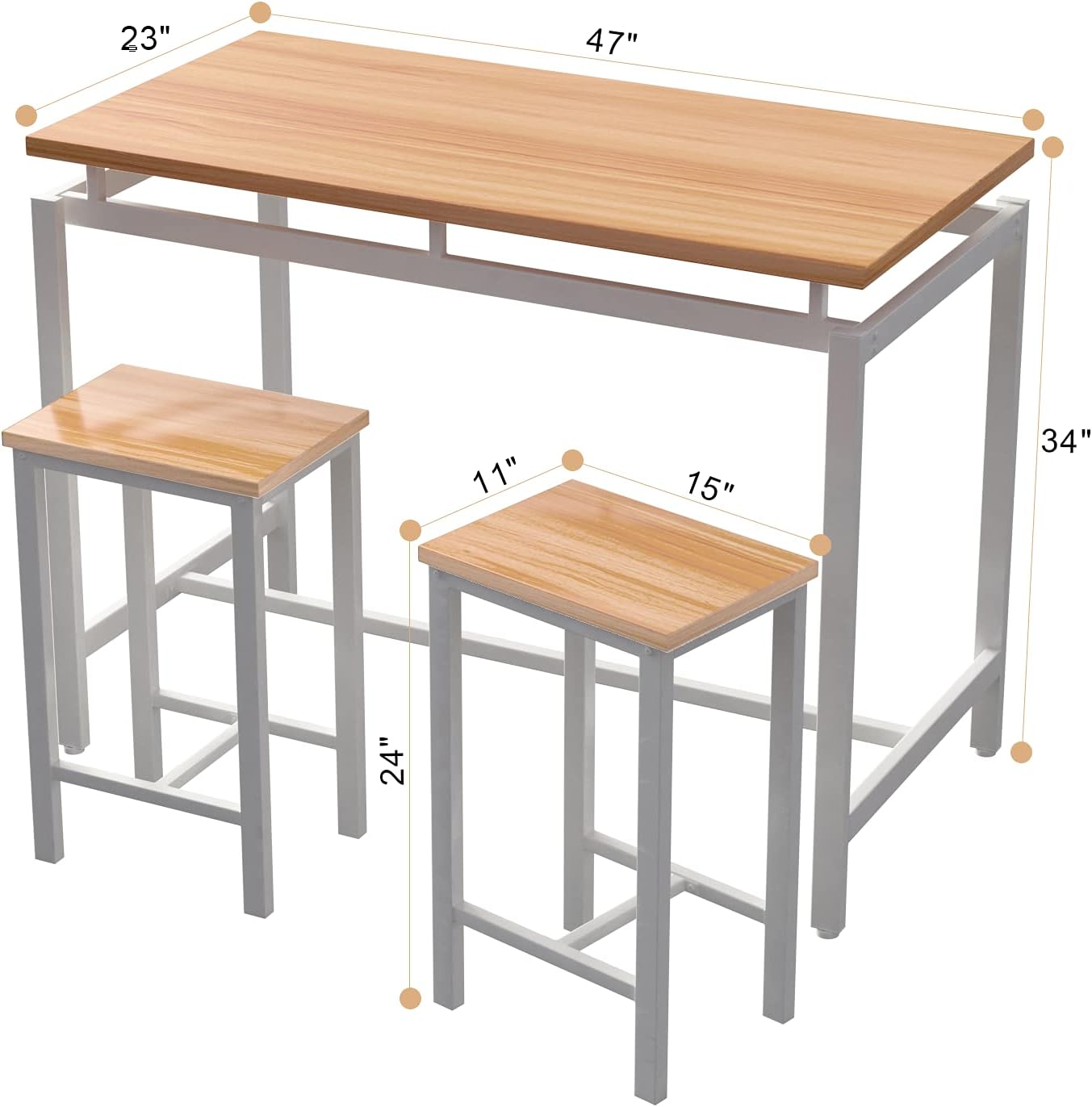 Juego de mesa y sillas de bar mesa moderna de pub con 4 sillas juego de mesa de