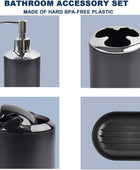 Juego de accesorios de baño de 6 piezas incluye dispensador de jabón, soporte - VIRTUAL MUEBLES