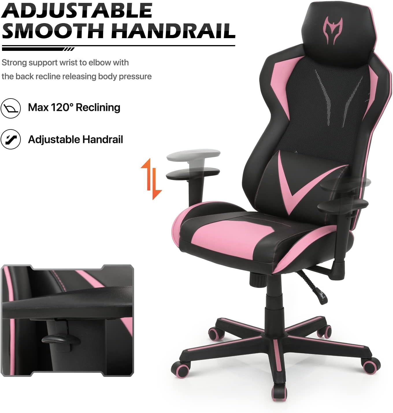 Silla ergonómica para juegos, estilo de carreras, silla de computadora de piel