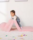 Sofá plegable para niños silla de felpa con funda extraíble cómodo sofá para