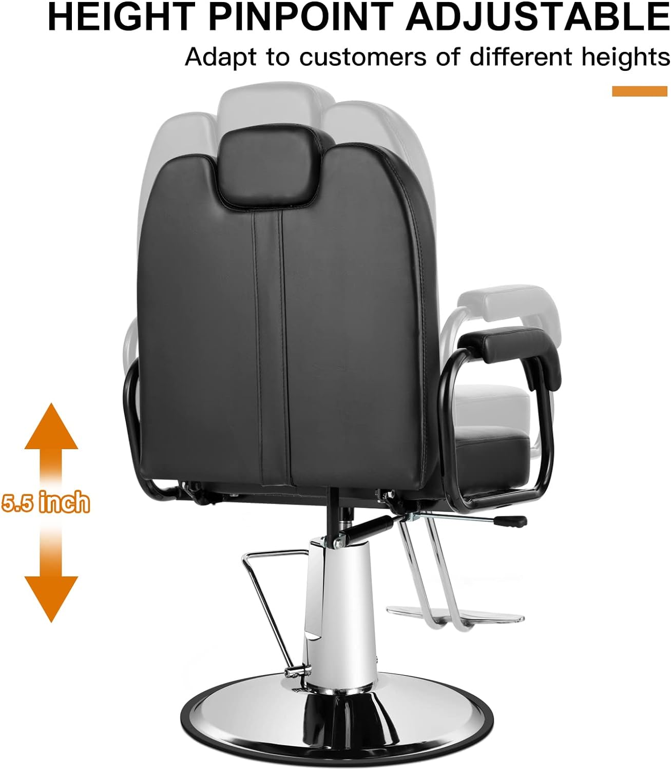 Sillas de barberos, silla reclinable hidráulica de alta resistencia, muebles de