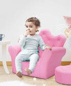 FUTADA Sofá para niños, sillón de princesa con otomana, sillón tapizado con