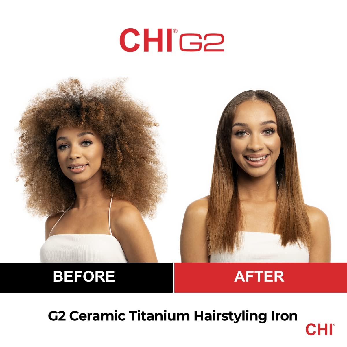 Plancha para cabello, Chi G2de cerámica y titanio, 1.25pulgadas, 1.4libras