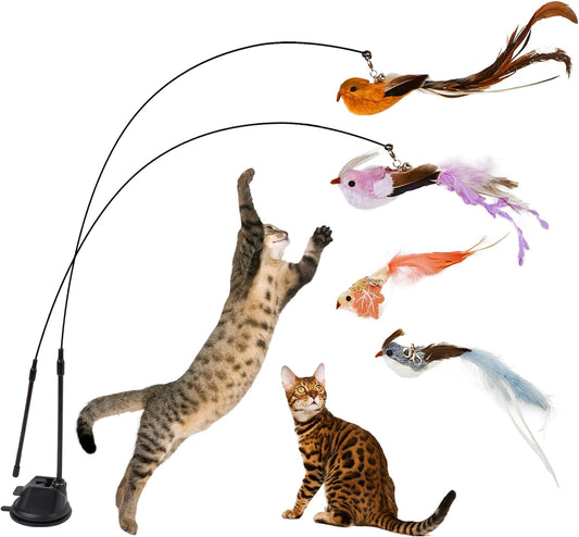 YANXIXUE Juguete interactivo de simulación de pájaro para gatos de interior,