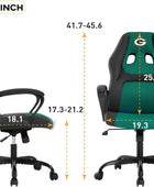 Silla de oficina para juegos de PC, silla de escritorio ergonómica de piel