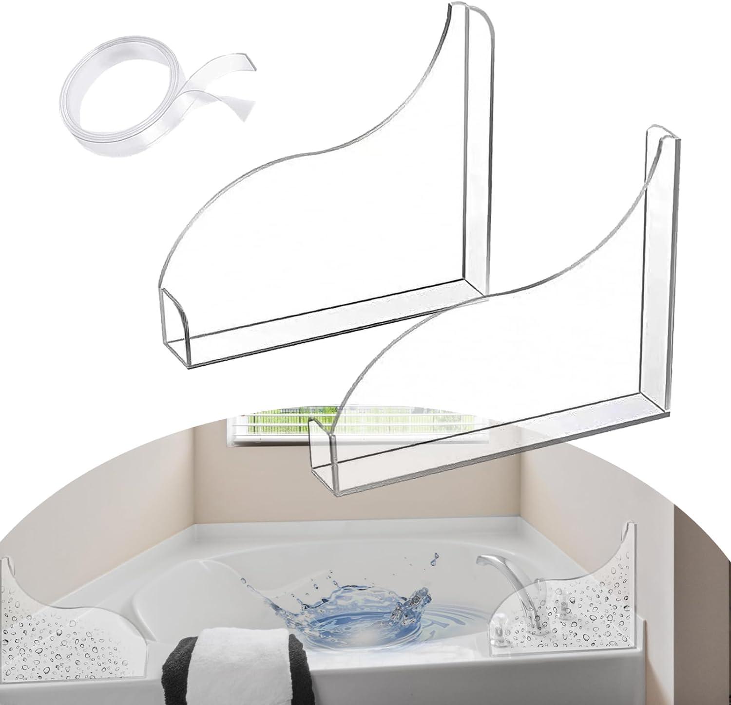 SEEBRIDER Protector de agua para esquina de ducha, 2 piezas de protección - VIRTUAL MUEBLES