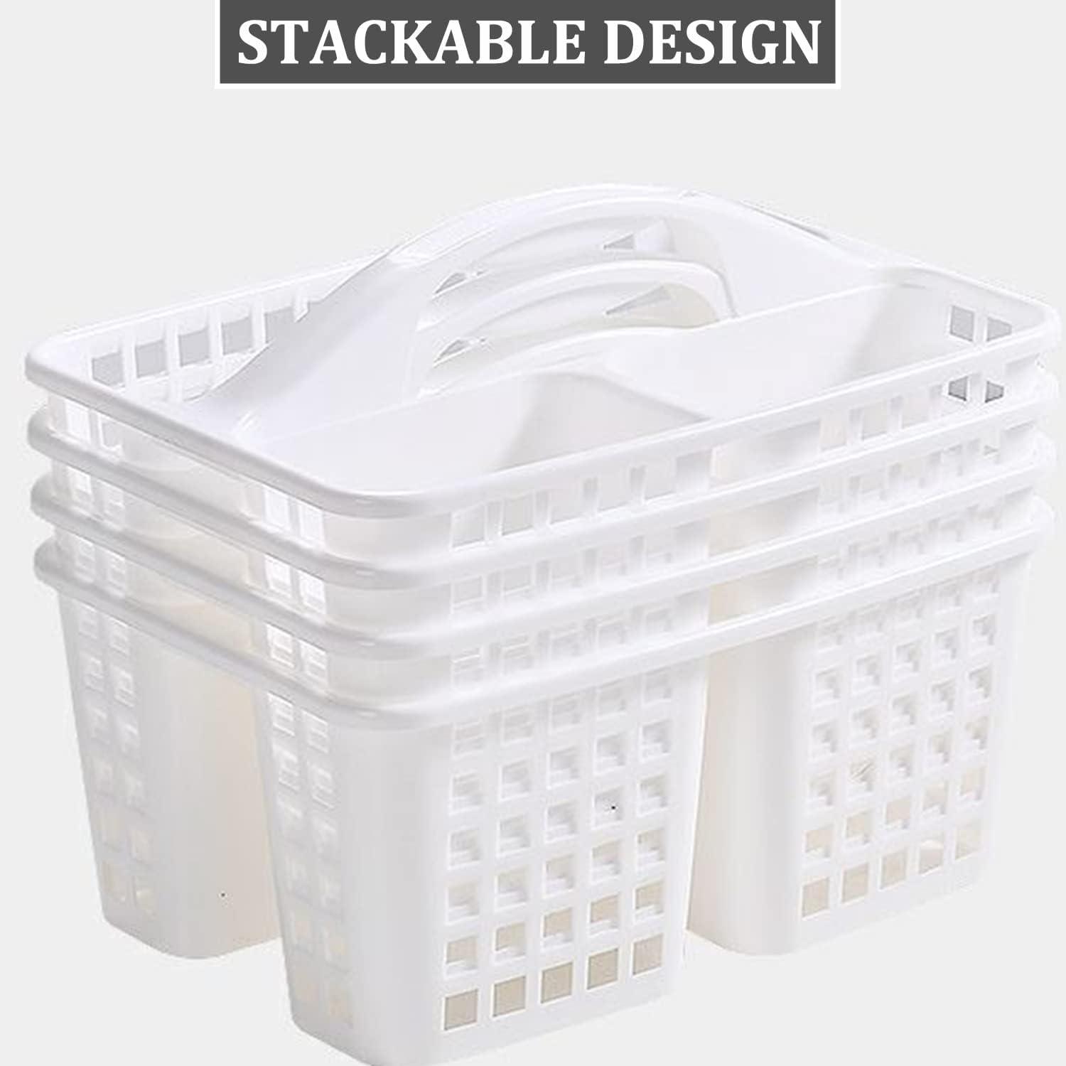 Cesta de ducha de plástico con 3 compartimentos, organizador portátil de - VIRTUAL MUEBLES