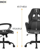 Silla de oficina para juegos de PC, silla de escritorio ergonómica, de piel