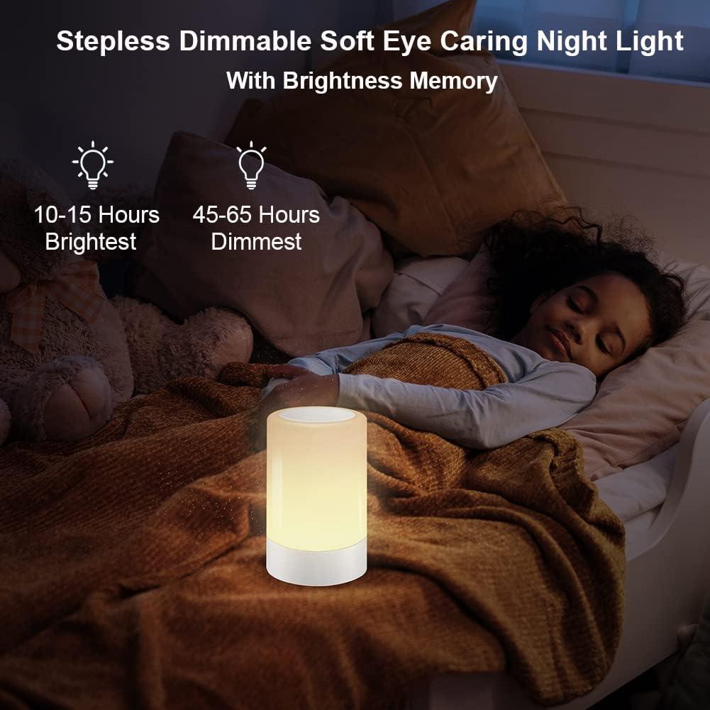 G Keni Luz nocturna de guardería para bebé, lámpara de noche táctil LED  portátil para niños y adultos, lactancia, ayuda para dormir, lámpara de