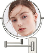 Benbilry Espejo de maquillaje montado en la pared de 9 pulgadas, aumento 1X10X - VIRTUAL MUEBLES