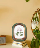 Mini portarretratos vintage de 2.5 x 3.5 pulgadas, marco de fotos adornado