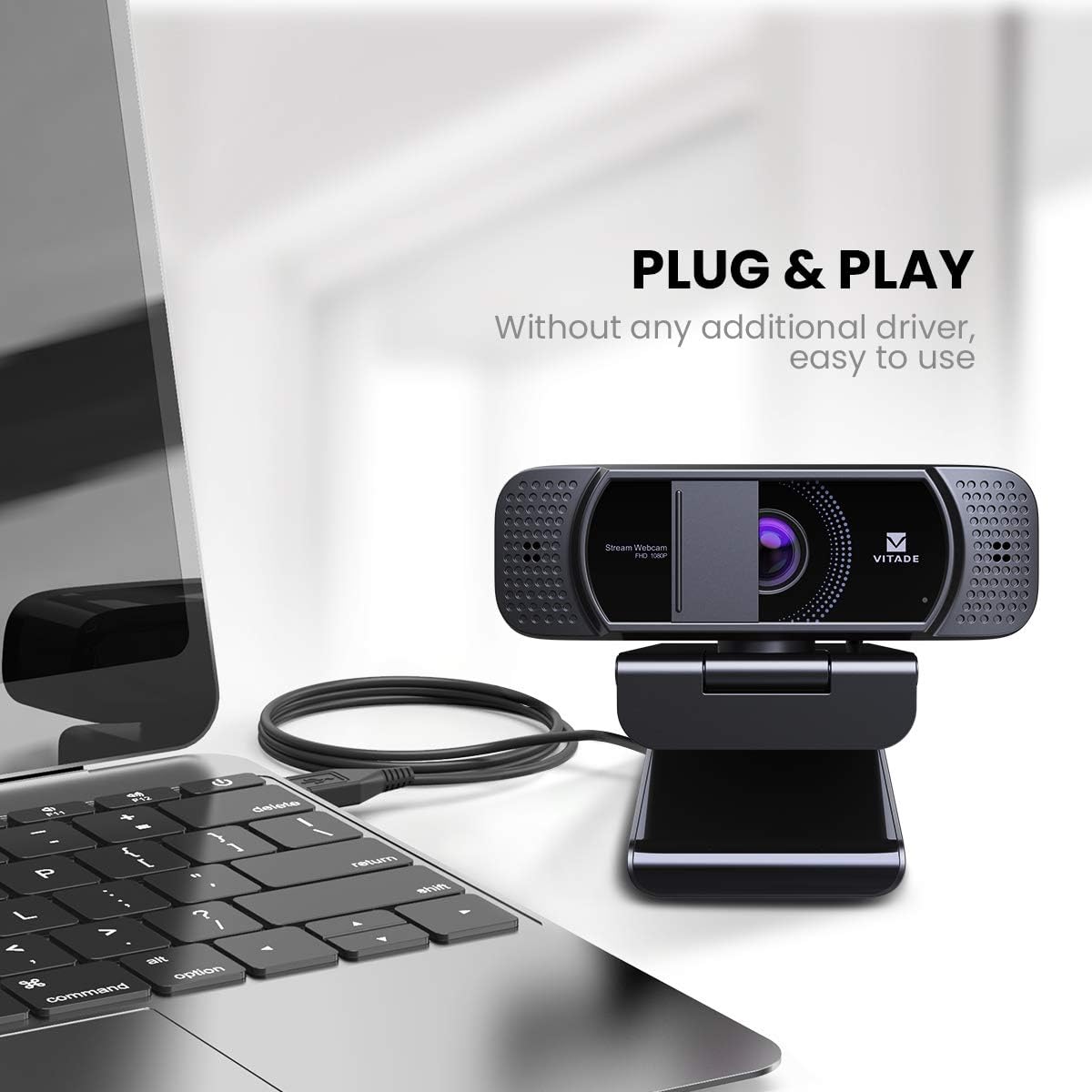 Cámara web con micrófono 1080P HD Cámara web, 672 USB de escritorio Web Cam