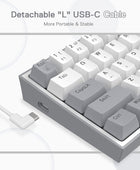 K617 Fizz Teclado para juegos RGB 60% con cable, teclado mecánico compacto de