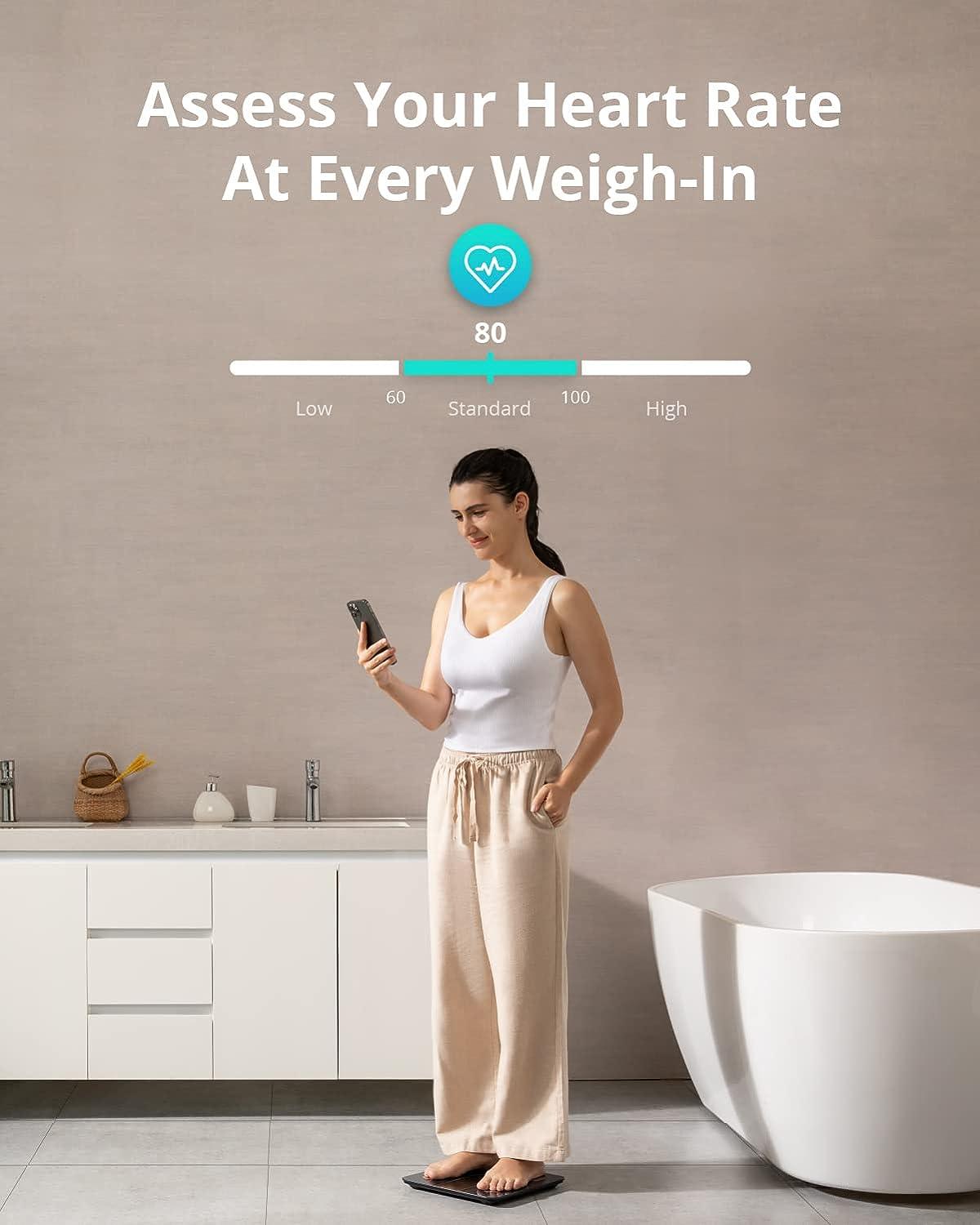 Eufy-báscula inteligente P2 Pro, balanza de baño Digital, WiFi, Bluetooth,  16 medidas que incluyen peso