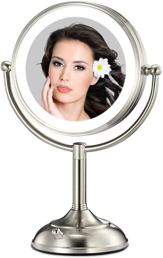 Espejo de maquillaje grande y alto de 8.5 pulgadas, espejo de tocador con - VIRTUAL MUEBLES