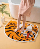 Alfombra de baño de animales con forma de tigre, bonita y suave, para - VIRTUAL MUEBLES