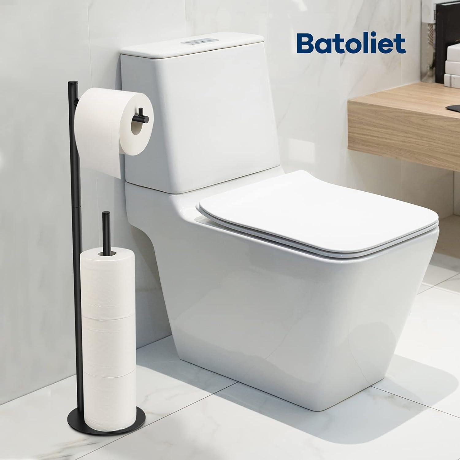 SimpleHouseware - Soporte para rollo de papel higiénico para baño con  soporte para teléfono celular, color bronce