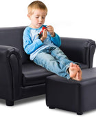 Juego de sofá para niños con otomano sofá tapizado y 2 asientos sillón para