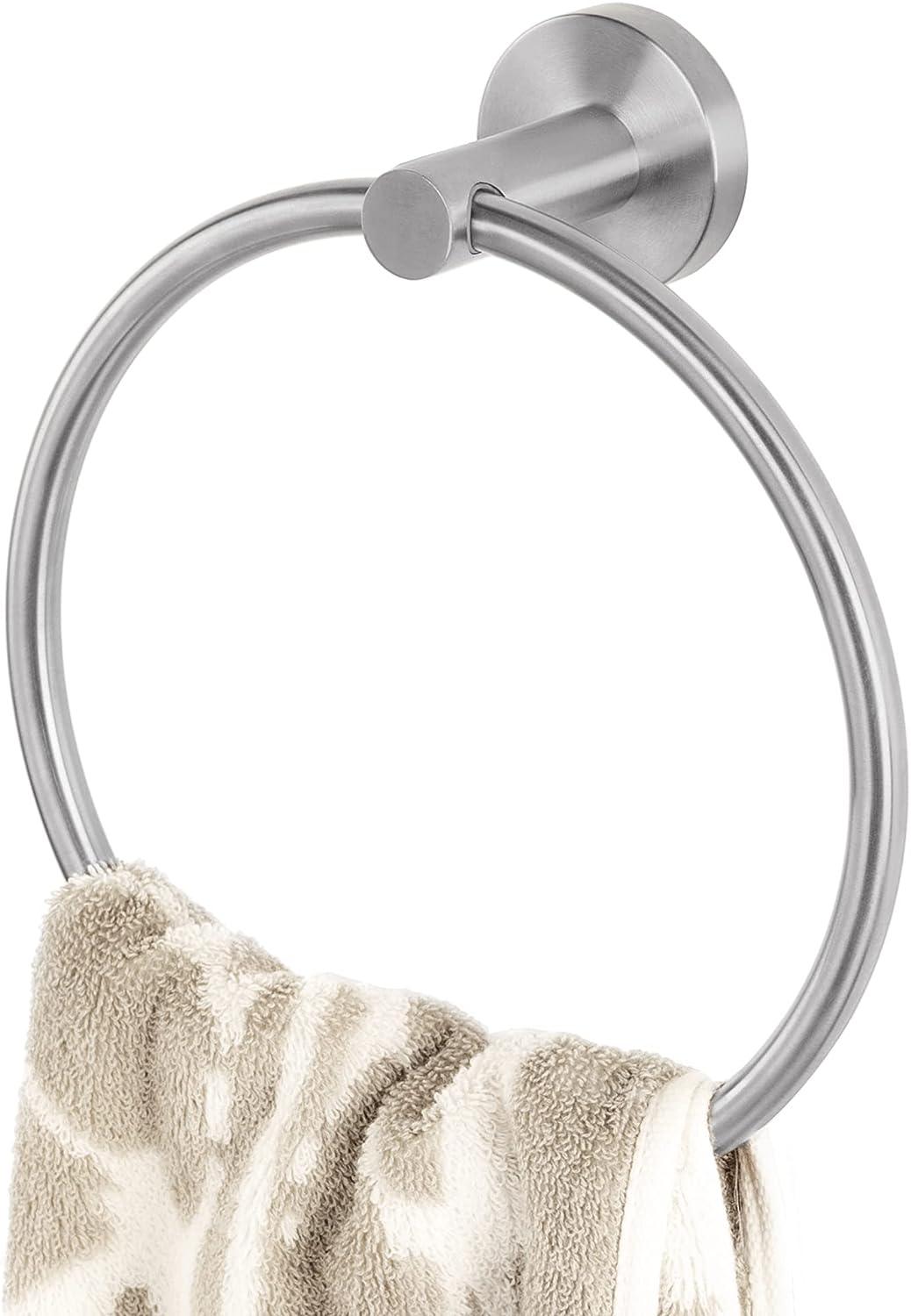  Angle Simple Gancho doble para toalla de níquel cepillado,  soporte para toallas de baño de acero inoxidable SUS304, toallero de mano  para pared de baño : Herramientas y Mejoras del Hogar