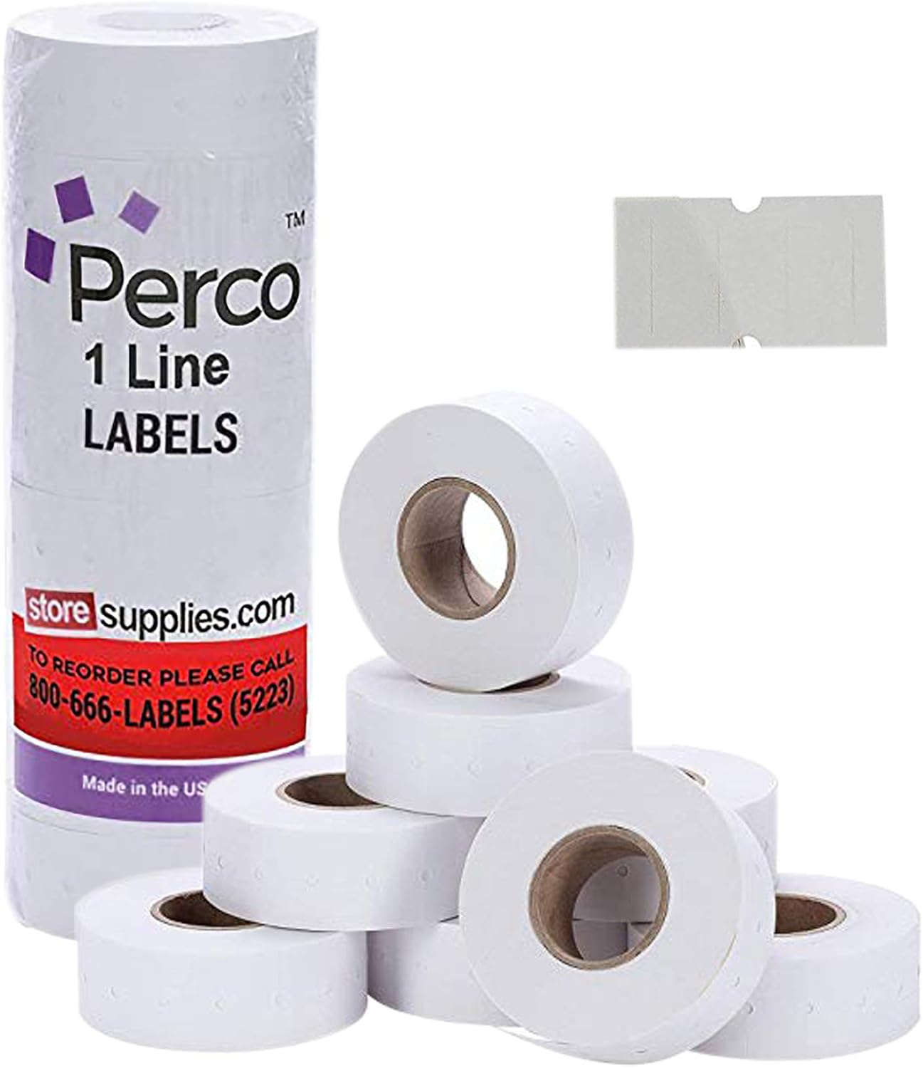 Perco Etiquetas adhesivas blancas para congelador de 1 línea, 1 manga, -  VIRTUAL MUEBLES