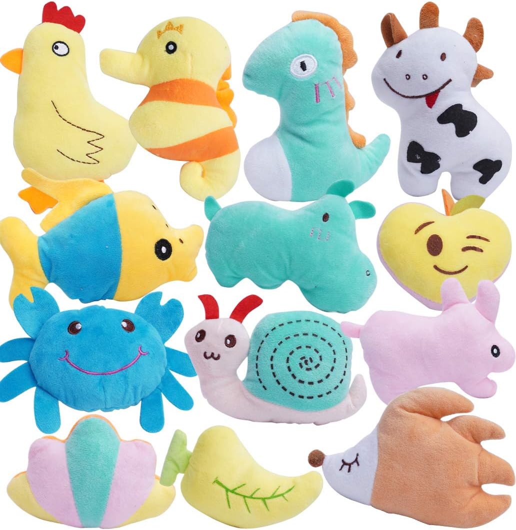 HDMOTU Paquete de 26 juguetes chirriantes multicolor para perros pequeños a