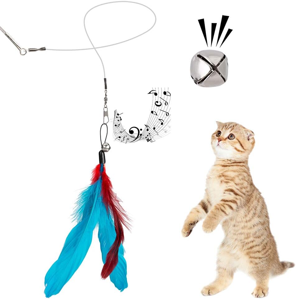 Juguetes con plumas de alambre de acero para gatos, juguete interactivo  resistente a los arañazos con resorte, productos para mascotas, gatos de  juguete graciosos - AliExpress