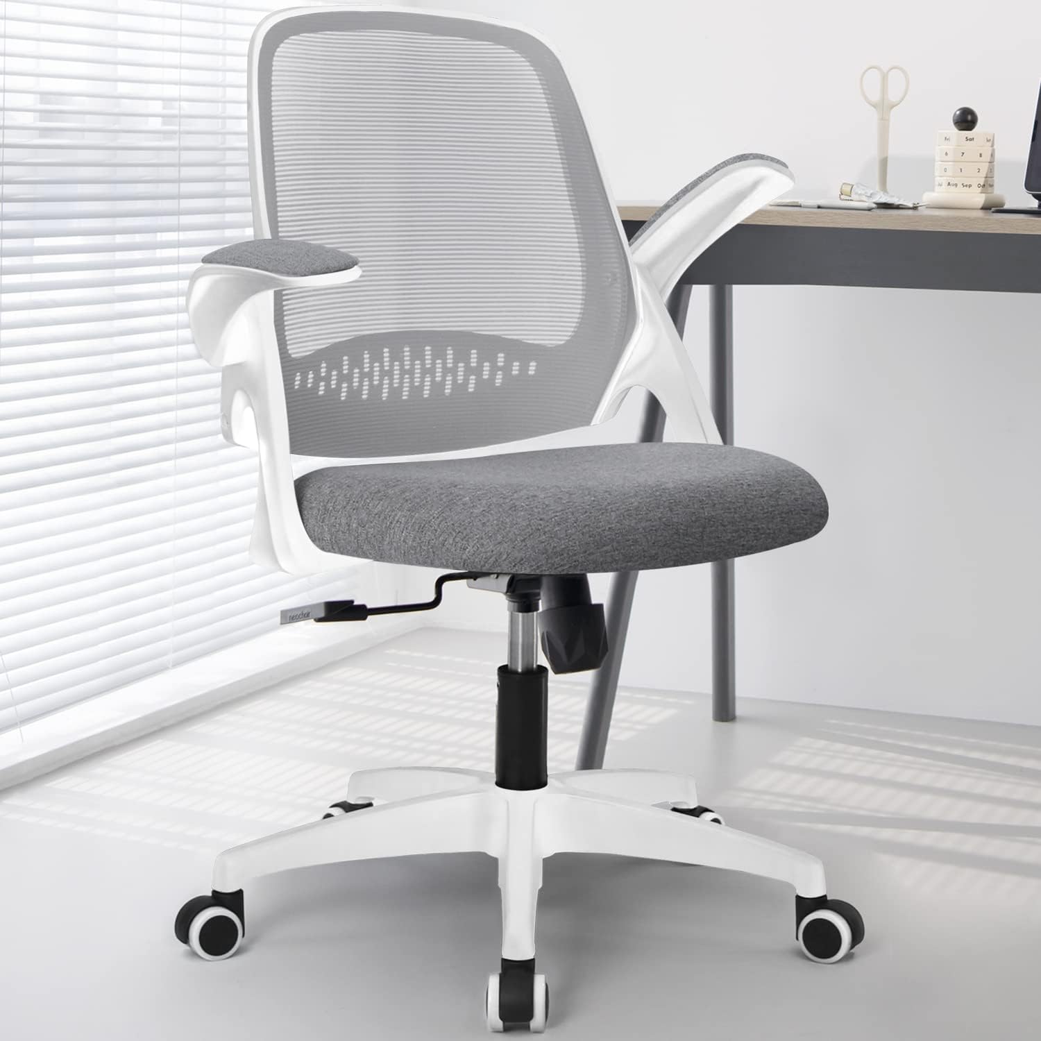Silla de oficina de NEO Silla de escritorio de computadora para juegos –  Cojín ergonómico de espalda media, soporte lumbar, con ruedas, cómodo  asiento
