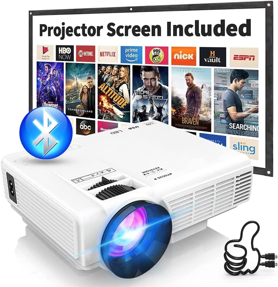 Proyector - Mini proyector portátil al aire libre, soporte 1080p