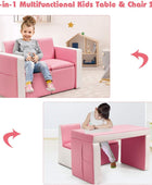 Sofá para niños sofá doble 2 en 1 que se convierte en mesa y dos sillas sala de