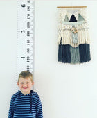 Tabla de crecimiento para niños, marco de madera, tela, regla de medición de - VIRTUAL MUEBLES
