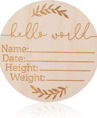 AIEX Cartel de anuncio de madera para bebé, letrero redondo de 5.9 pulgadas, - VIRTUAL MUEBLES
