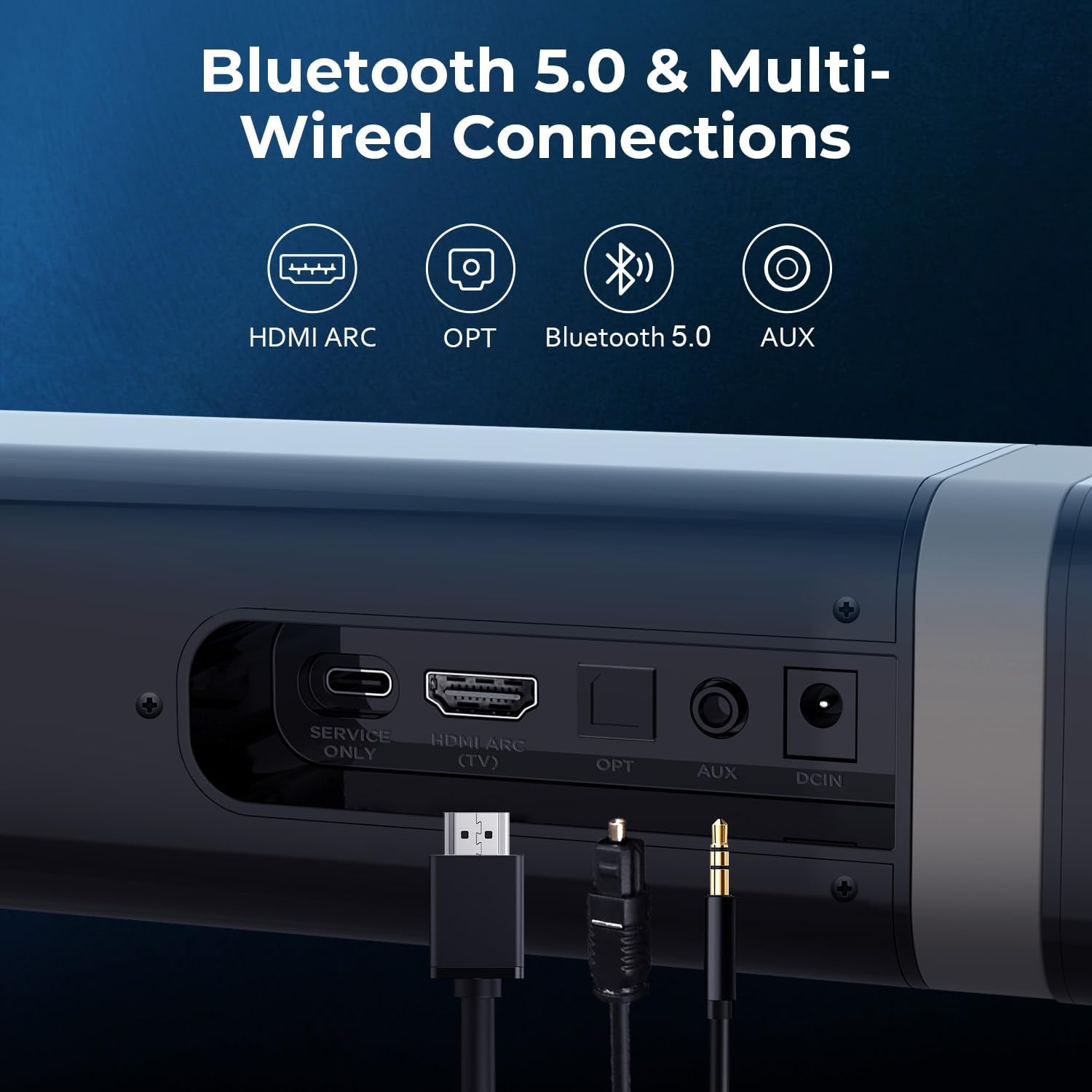 Barras de sonido para TV Bluetooth 5.0 Barra de sonido 50W Split Sound -  VIRTUAL MUEBLES