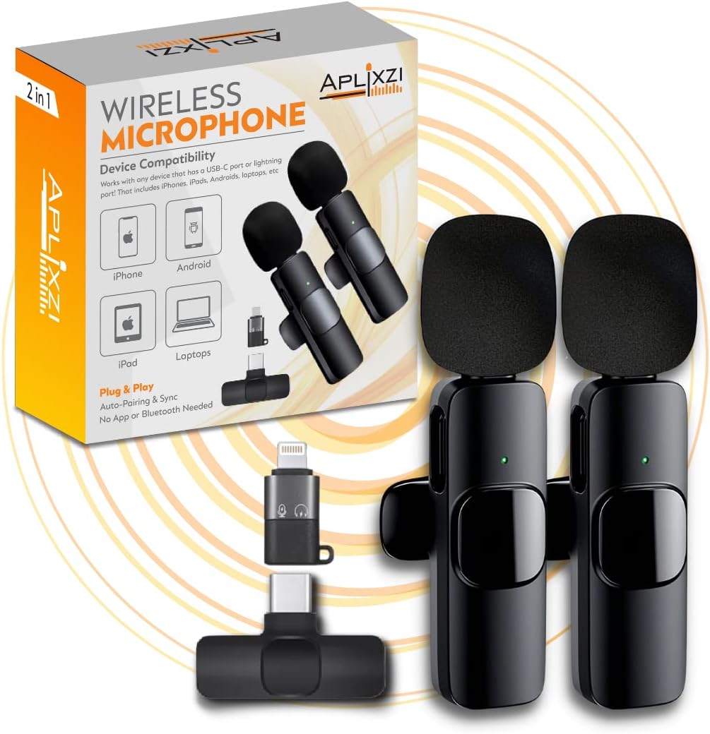 Micrófono de solapa inalámbrico USB Lavalier para iPhone y iPad y telé -  VIRTUAL MUEBLES