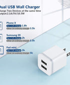 LUOATIP Cargador de pared USB paquete de 3 unidades de 21 A5 V adaptador de