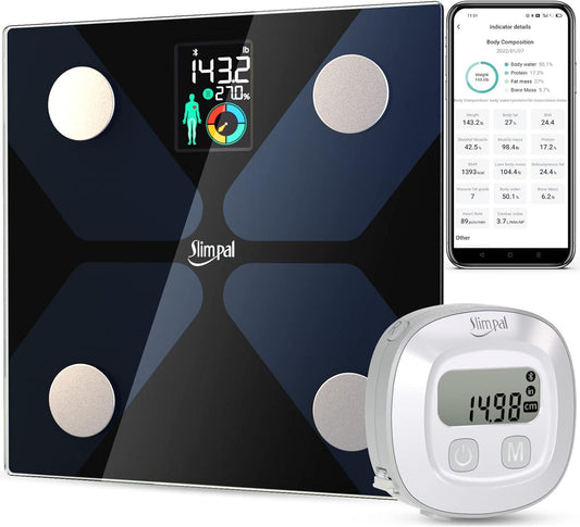 INEVIFIT Báscula inteligente de grasa corporal, analizador digital de  composición corporal de baño Bluetooth de alta precisión, mide peso, grasa