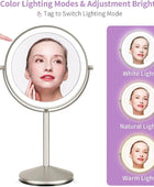 Espejo de tocador con luces espejo de maquillaje con aumento 1X10X con luces - VIRTUAL MUEBLES
