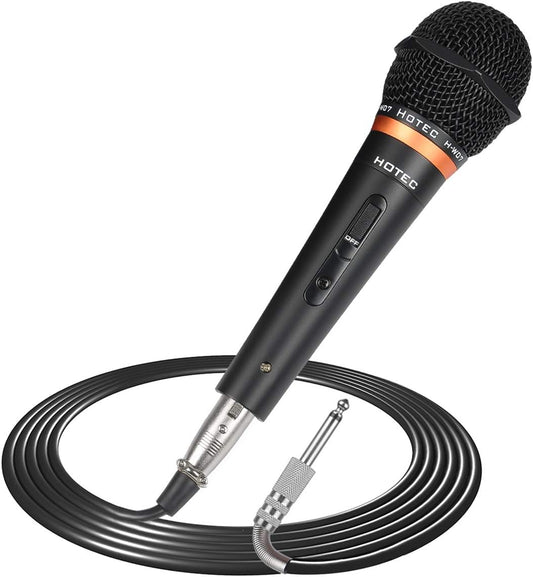 Micrófono de mano dinámico vocal premium con cable XLR desmontable de 19 pies e