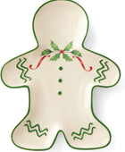 Plato decorativo de hombre de jengibre navideño