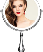 Espejo de maquillaje grande iluminado de 9 pulgadas, espejo de tocador con - VIRTUAL MUEBLES